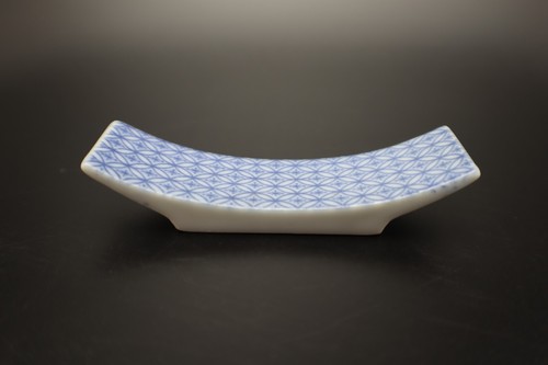 Porcelain CHOPSTICK / KNIFE REST Set of 8 Blue & White 3 Different Patterns - Picture 8 of 10