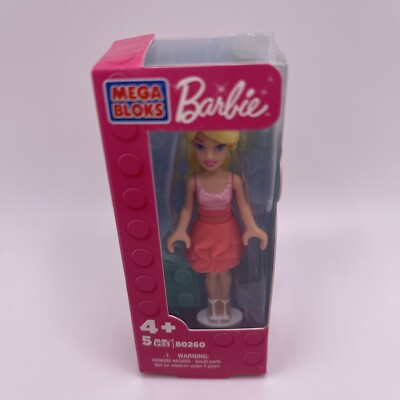 Mega Bloks Barbie Collectible Figure Doll Blok Girl Toy 80260 Miniature 2.25  