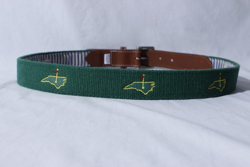 JT Spencer bestickt Masters Golf BTH Gürtel USA massive Messingschnalle 34 - Bild 3 von 9