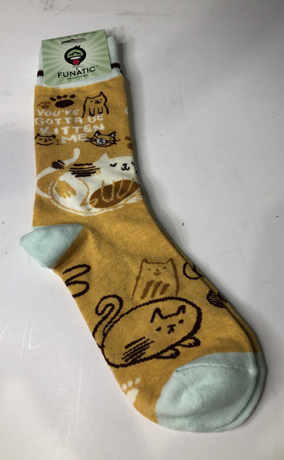 Funatic Unisex One Size Kitten Design Socks for Casual Wear-image