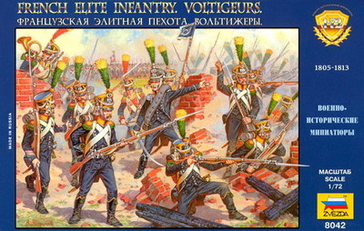 Zvezda 1/72 8042 Napoleonic French Elite Inf Voltigeurs (1805-1813)