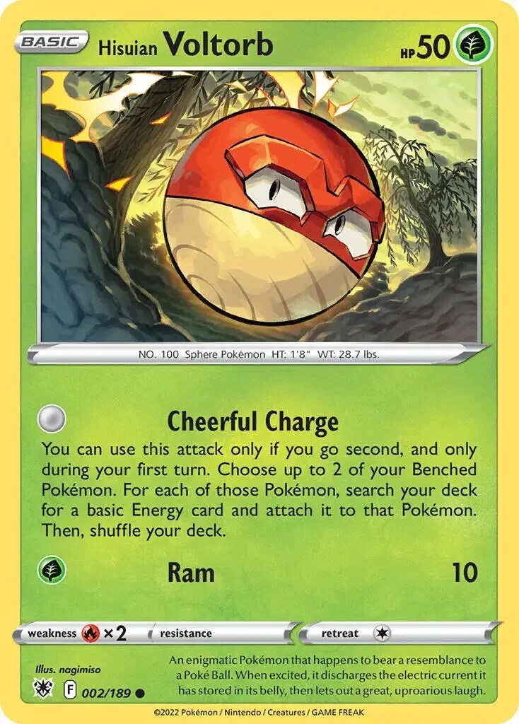 Hisuian Voltorb - (Cosmos Holo) 002/189 Deck Exclusives Holo