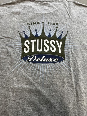 90S Old Stussy White Tag Crown Made In Usa T-Shirt Double-Sided 