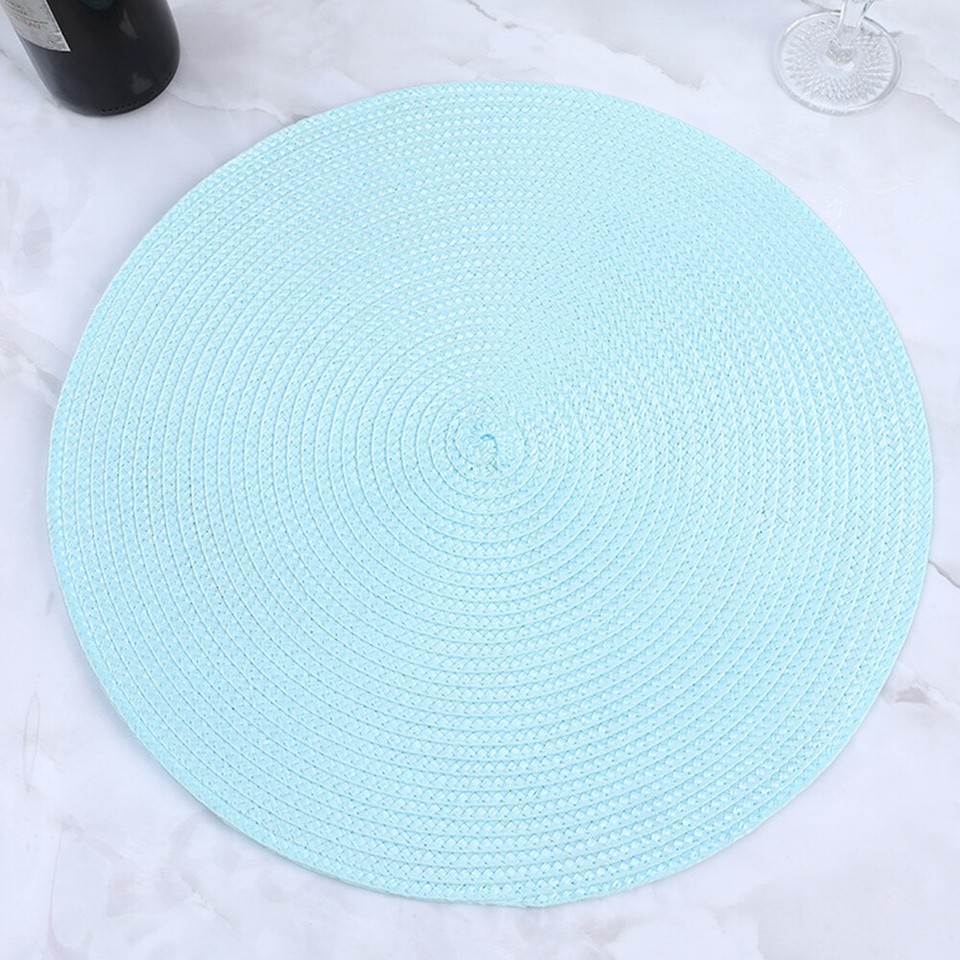 Woven Table Place Mats Large Round Place mat Dining Tableware Washable