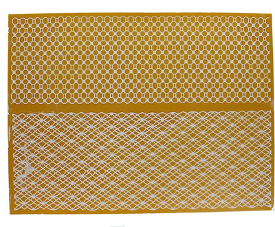 Global Sugar Art Geometric Wide Borders Silicone Lace Mat by Chef Alan Tetreault
