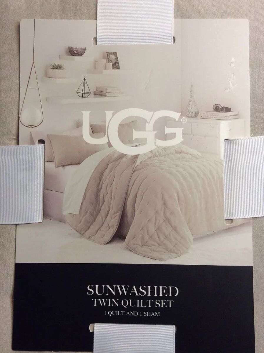 UGG Sunwashed Twin Quilt Set Quilt 1 Sham NEW WITH TAGS MSRP 79.99