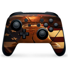 Nintendo Switch Pro Controller Skin Decal Vinyl Wrap - Liberty Bell and Flag