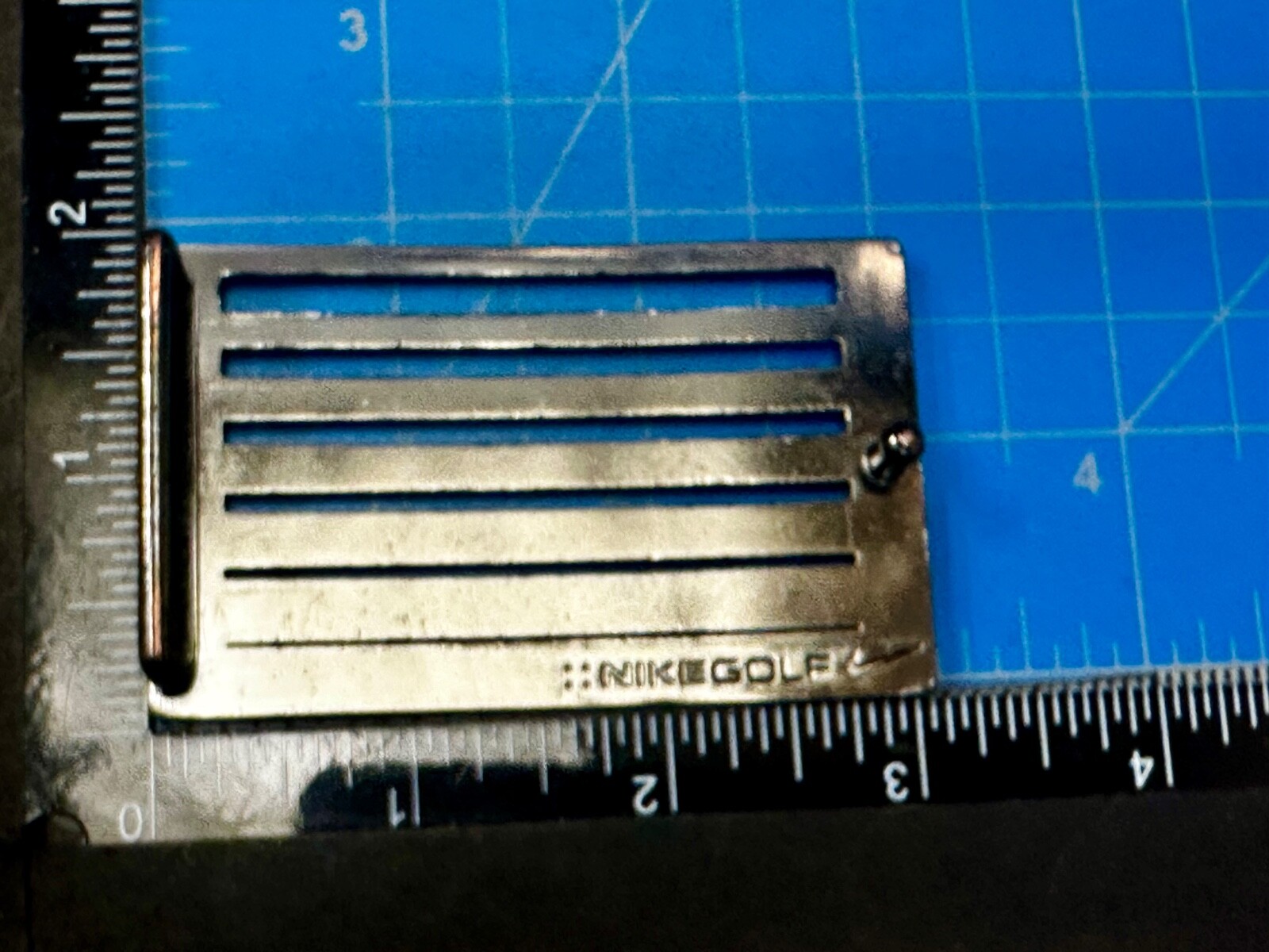 Nike Golf Rectangular Bar Pattern Metal Logo Silv… - image 6