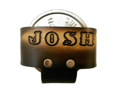 leather tobacco can holder Custom Handcrafted Leather Snuff Can Holder, Chewing Tobacco Case Names  Initials