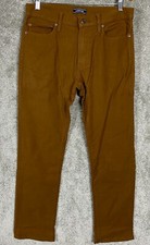 $70 New Lands' End Men's Straight Fit Molskin Stretch Chino Pants Brown 31x31