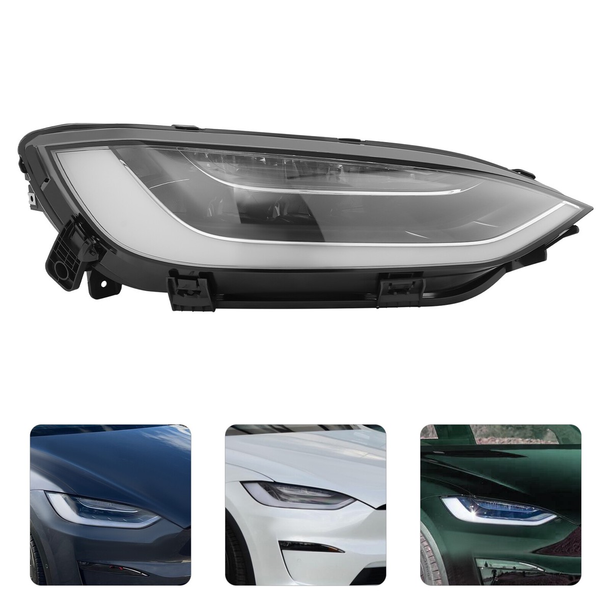 For 2021-2024 Tesla Model X Front Right passenger LED headlight