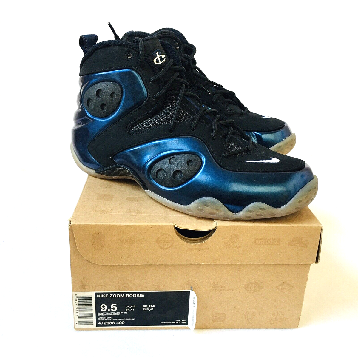 NIKE ZOOM ROOKIE 2012 Binary Blue Basketball Shoe New With Box  