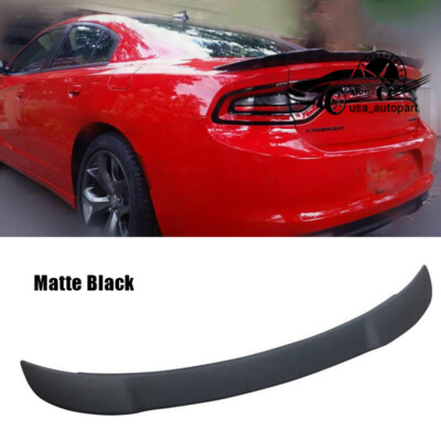 For 2011-2023 Dodge Charger SRT Rear Spoiler Wing Lip Hellcat Style Matte Black