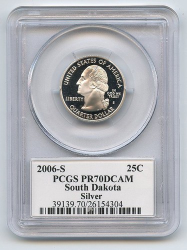 2006 S 25C Silver South Dakota Quarter PCGS PR70DCAM - Picture 2 of 2