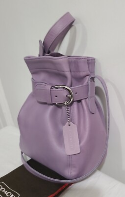 COACH VINTAGE RARE LAVENDER LEATHER BELTED BAG 4156 | eBay