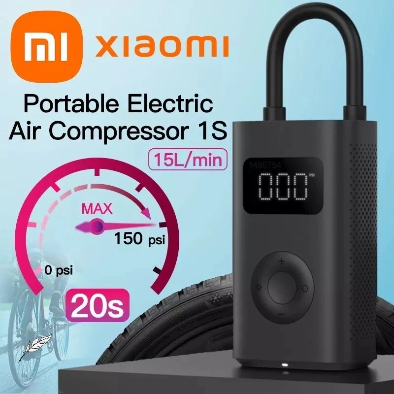 Xiaomi Mijia Air Pump Compressor 1S Smart Electric Inflator Bike