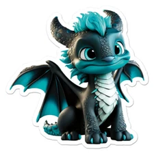 Cute Baby Dragon, Vinyl Decal Sticker, Indoor Outdoor, 3 Sizes, #11815