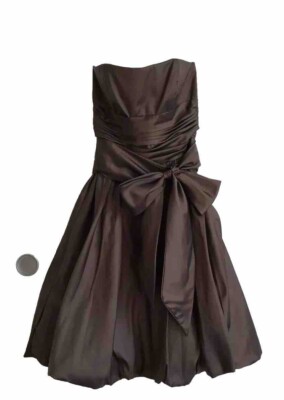 brown mini dress formal Dalma Brown Mini Dress - US 16 main image 0