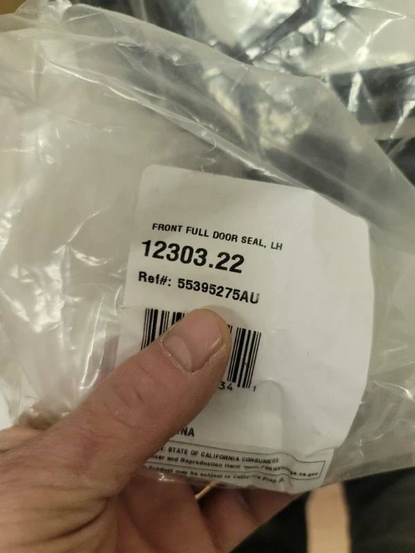 Sello de puerta completo delantero izquierdo para Jeep Wrangler JK 2007-2018 12303.22 Omix-ADA Foto 4 de 4