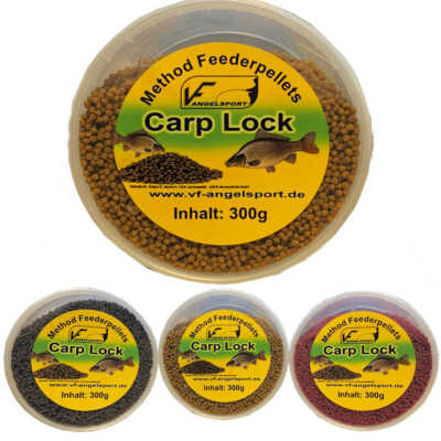 Method Feeder Pellets Carp Lock 2mm 300g Angelfutter Lockfutter Sorte z. Auswahl
