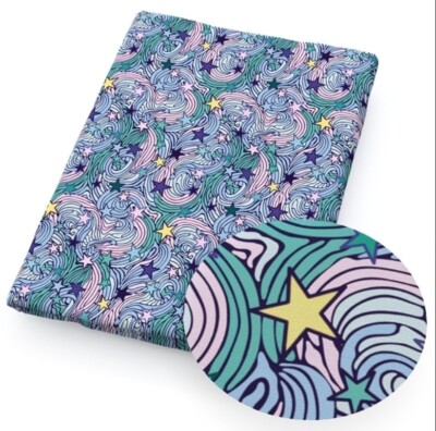 SWIRLS Clouds FAUX LEATHER SHEET 8 X 12'' Stars  1216371 ORDINARY TEXTURE