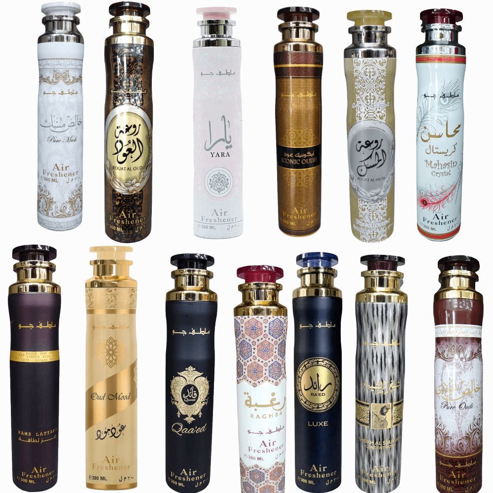 1-12 pcs Lattafa Dubai Air Freshener 300ml Variety Car or Room Spray Oud  Arabic