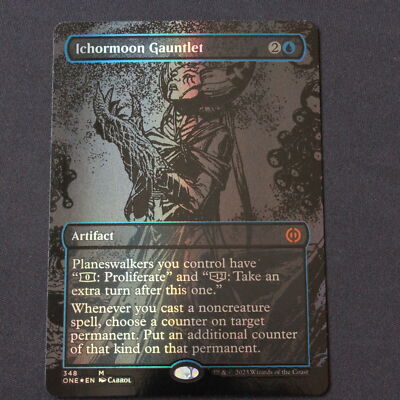 Ichormoon Gauntlet Oil Slick Raised FOIL 348 MTG Phyrexia: All Will Be One NM