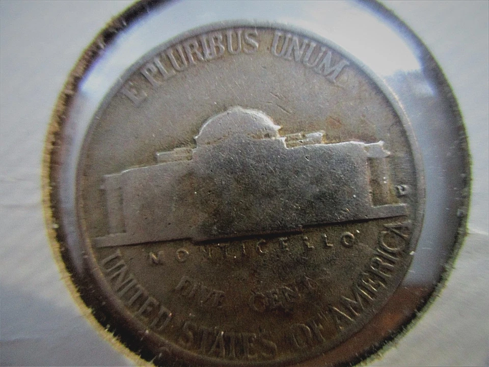 RARE - TRIPLE STRIKE-1946 D/D Jefferson Nickel D/ OVER INVERTED /D - CIRCULATED - Image 4 of 4