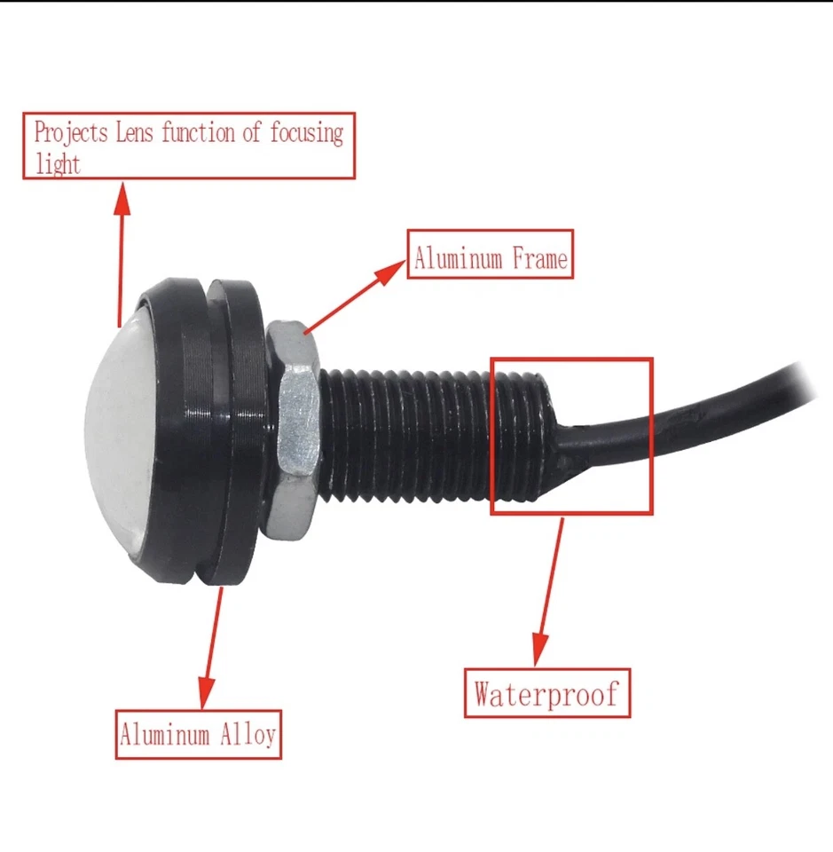 2 White HID HD LED Light Bulbs for RC 15 1/7 1/8 1/10 scale racing  12RC 2HD2W - Image 3 of 4