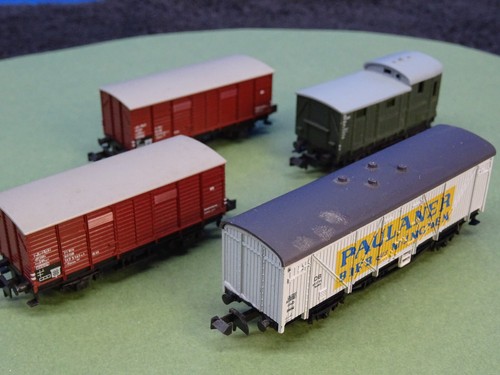 Minitrix / Roco Güterwagen 4 Stück Gebraucht 1:160 NB102 - Bild 3 von 3