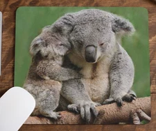 Baby Koala Hugging Mama Graphic Mouse Pad