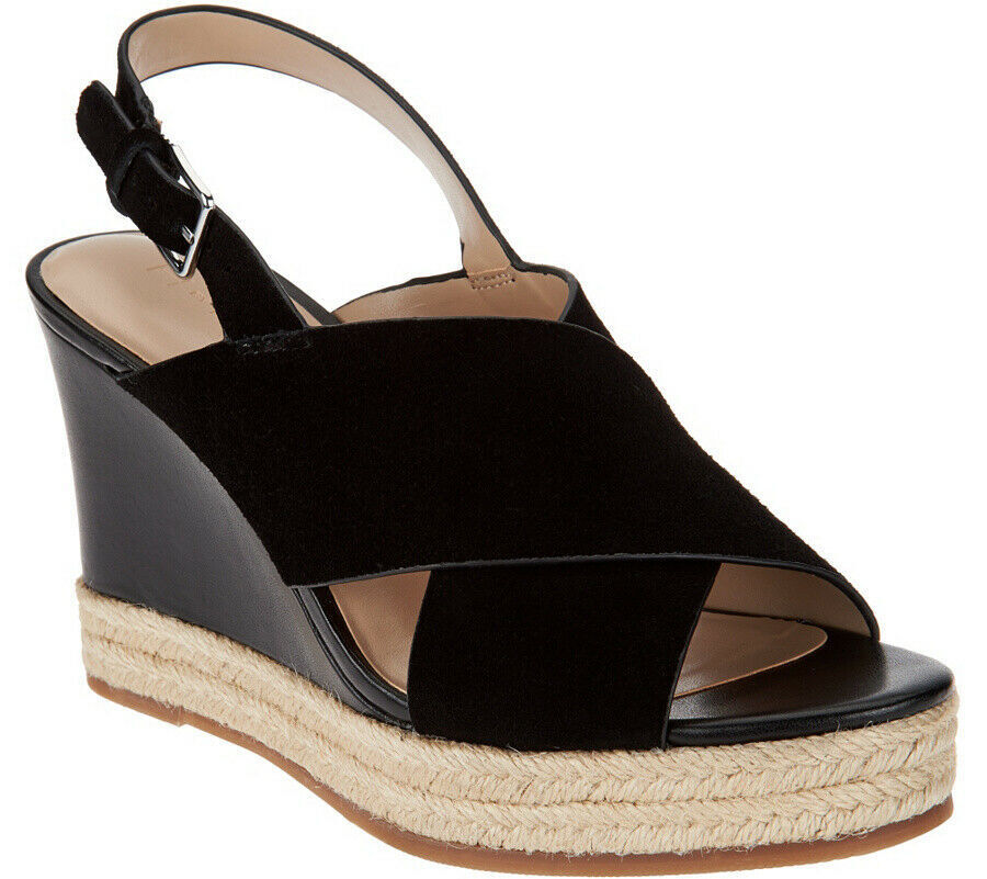 Босоножки-эспадрильи на танкетке H by Halston - Stella Black, 8 М