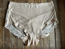 Vtg Maidenform L Nude Beige Lacy Panty Briefs
