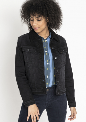 Ladies Lee Sherpa Rider denim jacket 