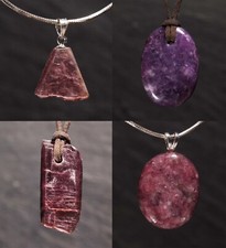 Unikat Edelstein Anhänger Lepidolith Lithium Glimmer für Kette Band Steinschatz