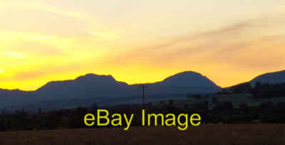 Foto 6x4 Stirling Sonnenuntergang Hill of Drip Ein Blick von der A84 (Chalmerston R c2006