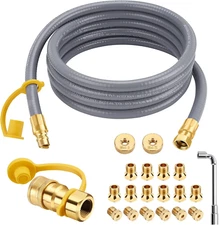 5249 Propane to Natural Gas Conversion Kit, 10FT 3/8 Inch Natural Gas Hose with