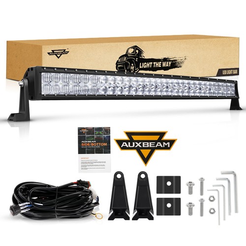AUXBEAM Hidden Bumper 240W 42'' Curved LED Light Bar for 2009-18 Dodge RAM 1500 - Picture 11 of 12