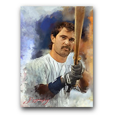 Don Mattingly #78 Art Card Limited 12/50 Edward Vela Signed (New York Yankees)
