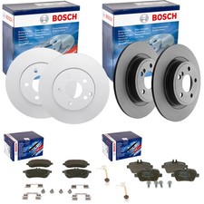 BOSCH BREMSSCHEIBEN + BEL&Auml;GE VORNE + HINTEN passend f&uuml;r MERCEDES R172 SLK SLC