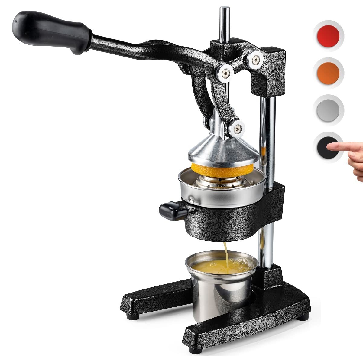 Eurolux Cast Iron Citrus Juicer | Extra-Large Commercial Grade Manual Hand Press