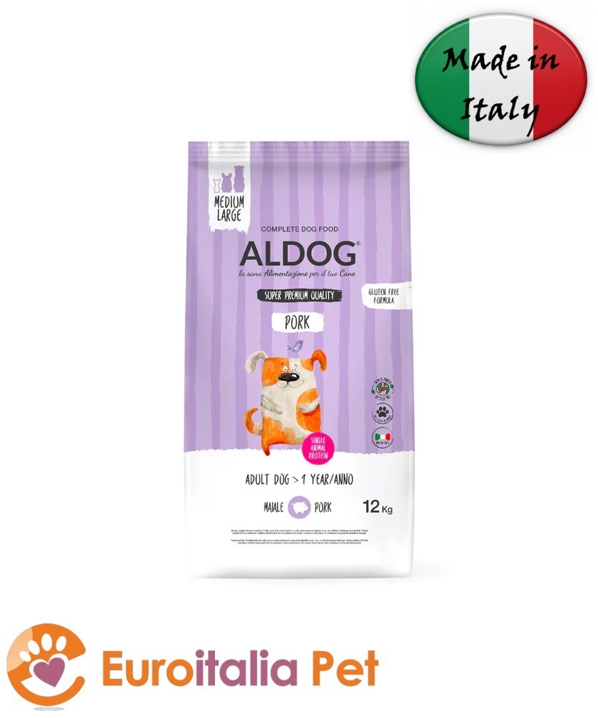 ALDOG PORK Crocchette Cane con maiale benessere della flora intestinale