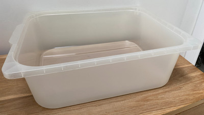 IKEA KOMPLEMENT Aufbewahrungsbox Kunststoff 55 x 42 x 18 cm weiß / transparent