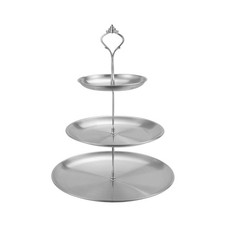 DTSFHTDAL Stainless Steel 3 Tier Cupcake Stand, Tiered Trays Three Layer Cake...