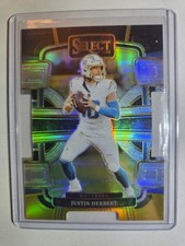2023 Panini Select - Concourse Justin Herbert #52 Black & Gold Prizm Die-Cut