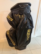 Sun Mountain H2NO Elite Waterproof Golf Cart Bag, 14-Way, Black, rainhood, strap