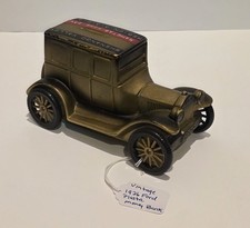 Vintage 1974 Banthrico Metal Car Coin Bank 1926 Model T Ford USA Made