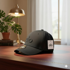 Black Mesh Trucker Hat Adjustable Snapback Unisex Baseball Cap New With Tags