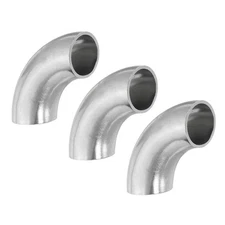 3 Pack 3/4 Inch OD 304 Stainless Steel Butt 90 Degree Fitting