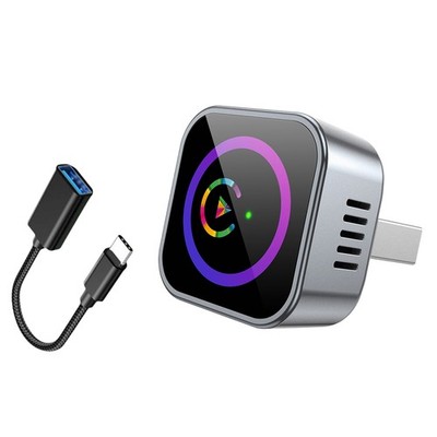2-in-1  CarPlay Android Auto Adapter BT5.2 + 2,4G 5G WIFI USB Dongle  Box W9674